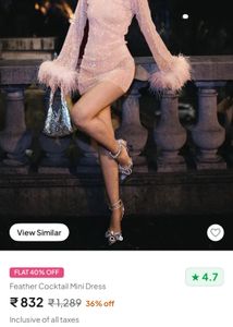 Sparkling Pink Party Dress it’s see through