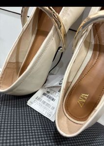 Zara cream ballet flats