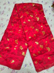 Red Floral Saree