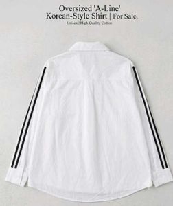 Oversized White Shirt with Shoulder Pads ✨