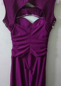 Elegant Embellished Purple Gown