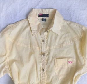 Diesel Short Sleeve Button-Up Top