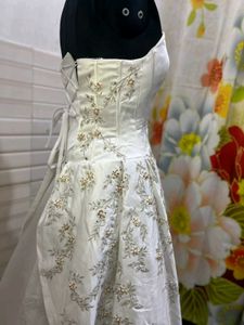 Elegant White Wedding Gown