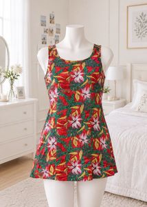 Vibrant Floral Sleeveless Dress 🌺