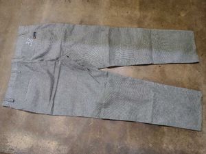 Men's Grey Striped Casual Pants