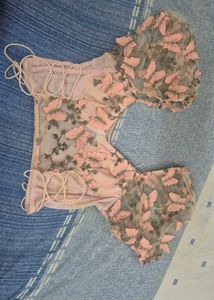 Delicate Floral Embroidered Bra