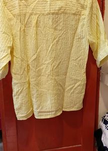 Light Yellow Textured Shirt