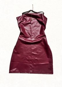 Leather Bodycon Mini Dress