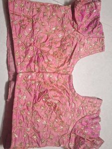Vibrant Green Saree with Pink Blouse