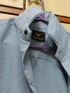Men's Blue Button-Up Shirt