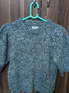 Chunky Knit Puff Sleeve Sweater
