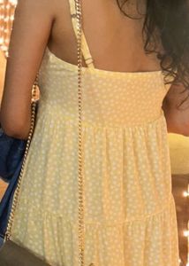 Soft Yellow Floral Mini Dress