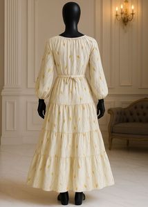SARINKU Georgette Crepe Full Sleve Dress for Women
