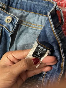 Stylish 2 tone Blue Denim Jeans