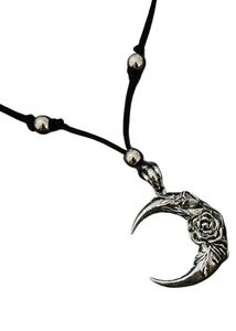 Crescent Moon Rose Necklace and earrings Set