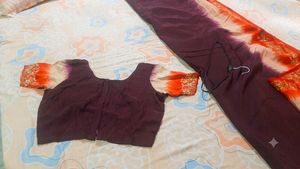 beautiful saari embroided with dapka and sequence