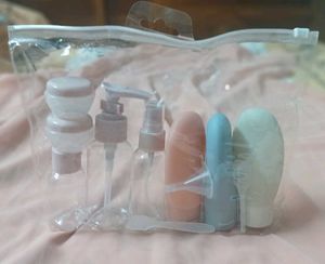 Travel Toiletry & Cosmetic Bottle Set –  New
