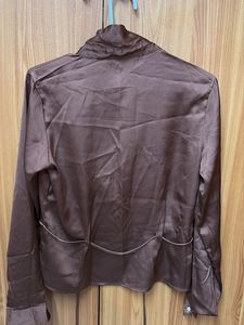Chic Satin Button-Up Blouse
