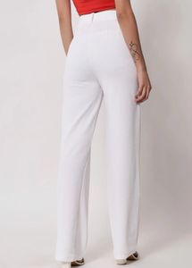 🤍White High waist trouser
