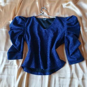 Sparkly Puff Sleeve Top