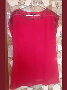 Odel Pink Embellished Sleeveless Top – XL