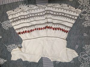 Boho Style Embroidered V-Neck Tunic