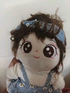 Cute Plush Doll with Blue Dress