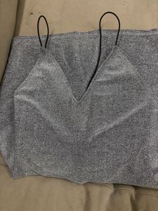 Sparkly Silver Mini Dress