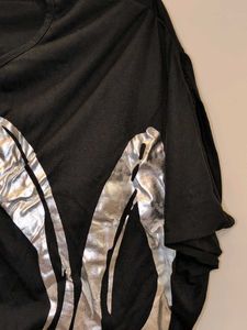 Black Graphic Print Crop Top