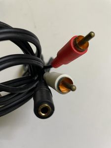 3.5Mm Female Stereo Jack To 2 Rca Male Plugs Cable