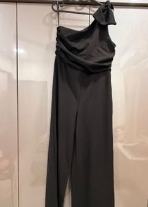 Elegant One-Shoulder Bow Jumpsuit