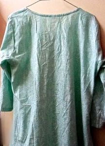 Light Blue Floral Print Kurta with dupatta