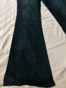 Women's low rise Vintage fade Dark Wash Flare Jean