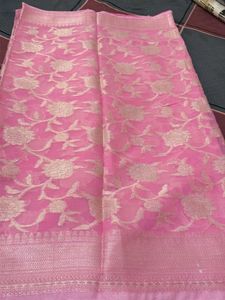beautiful pink saree festive wear