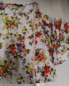 Floral Cold Shoulder Top