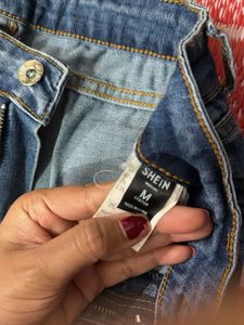 Stylish 2 tone Blue Denim Jeans