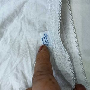 🪔 White Cotton Briefs with Lace Trim