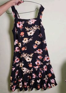 Floral  Black Dress - Brand New