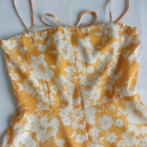 Yellow Floral Print Sundress✨️🌼✨️