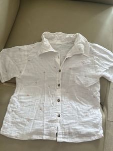 White Floral Print Lounge Set