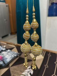 Gold Beaded Tassels(latkan)