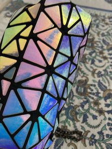Geometric Prism Clutch Bag