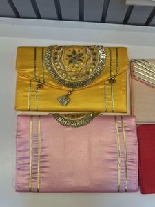 4 Combo- Elegant Embroidered Clutches (Set)