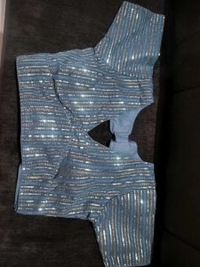Grey Sequin Embellished Blouse