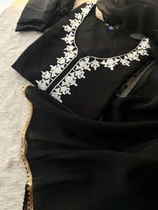 Elegant Black Embroidered Kurta Set