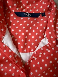 Coral-Pink 💞Polka Dress