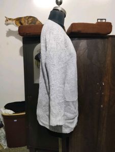 Cozy Grey Knit Cardigan