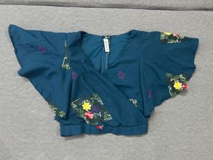 Embroidered Teal Co-ord Set