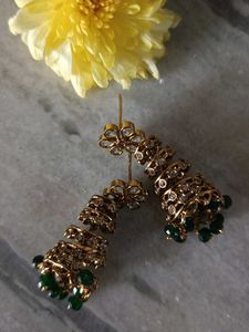 Traditional CZ Jhumka Earrings