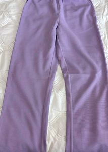 Lavender Crop Top and Pants Set
